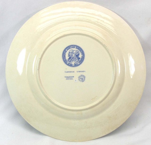 WASHINGTON & LEE WEDGWOOD Plate CARNEGIE