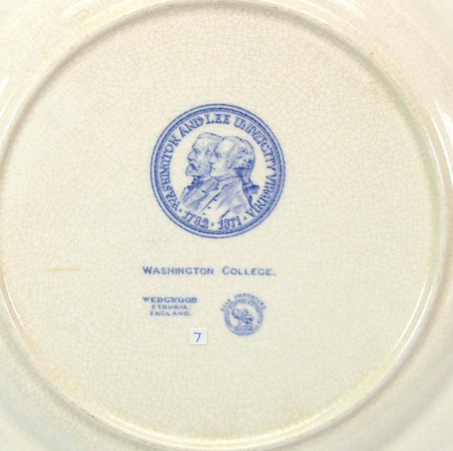 WASHINGTON & LEE WEDGWOOD Plate WASHINGTON