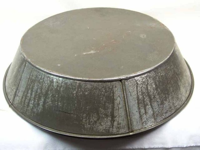 Lg Antique Tin Milk Pan Basin 15
