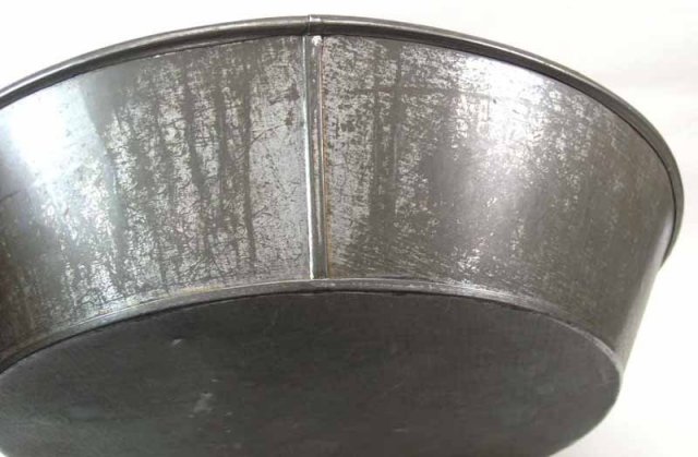 Lg Antique Tin Milk Pan Basin 15