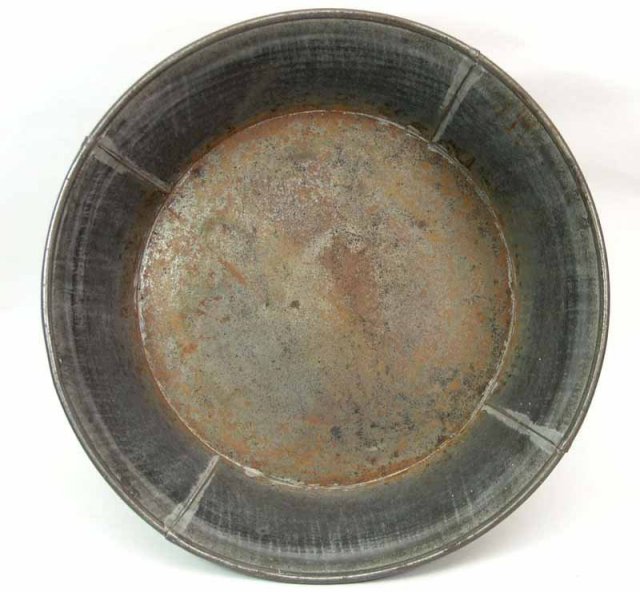 Antique Tin Milk Pan Basin 12