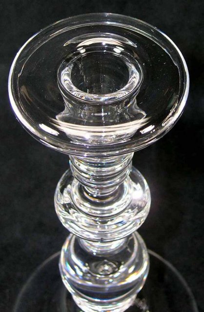 1937 Pair Signed STEUBEN TEARDROP Candlesticks