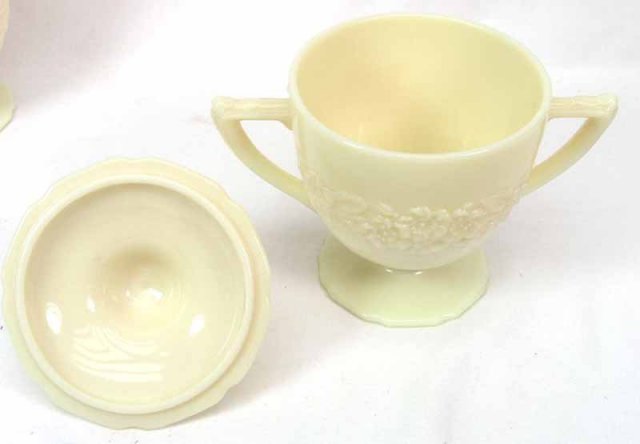 Indiana Custard FLOWER AND LEAF BAND Cov Sugar & Cream