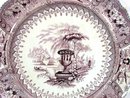 Purple Transferware T MAYER Staffordshire CANOVA Plate