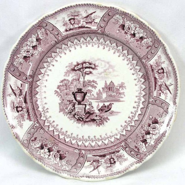 Purple Transferware T MAYER Staffordshire CANOVA Plate