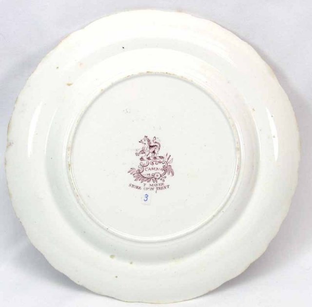 Purple Transferware T MAYER Staffordshire CANOVA Plate