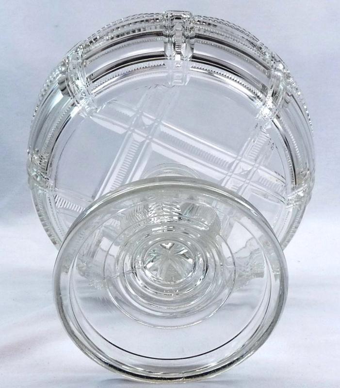 EAPG Duncan & Sons ZIPPER BLOCK CRYPTIC Compote c. 1887