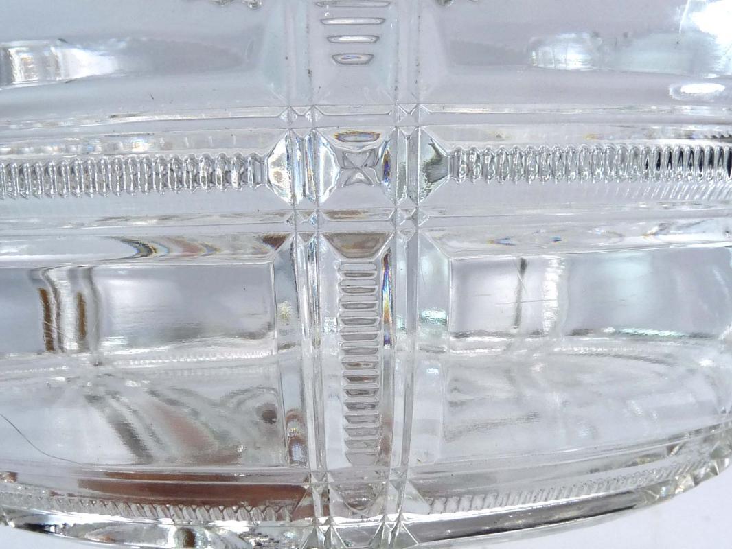 EAPG Duncan & Sons ZIPPER BLOCK CRYPTIC Compote c. 1887