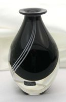 Rare KOSTA BODA Art Glass Vase Artist Signed TINBACK