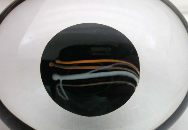 KOSTA BODA Art Glass Paperweight Artist Signed VALLIEN