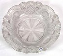 Boston Sandwich EAPG CROSSED PEACOCK EYE FEATHER Dish