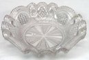 Boston Sandwich EAPG CROSSED PEACOCK EYE FEATHER Dish
