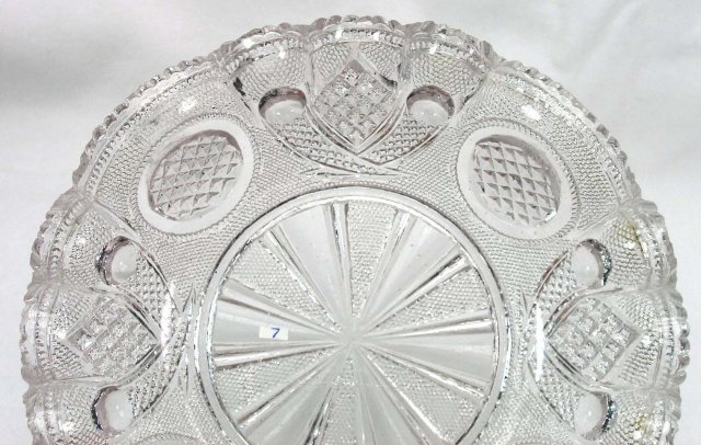 Boston Sandwich EAPG CROSSED PEACOCK EYE FEATHER Dish