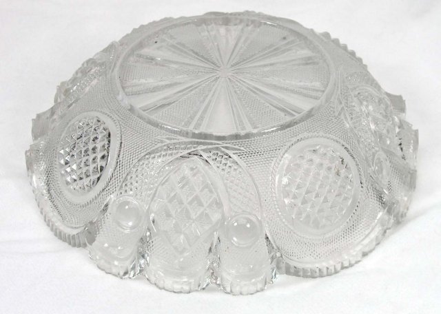 Boston Sandwich EAPG CROSSED PEACOCK EYE FEATHER Dish