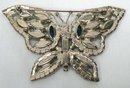 Signed KENNETH LANE Rhinestone BUTTERFLY Brooch Pin