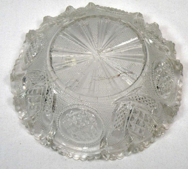 Boston Sandwich EAPG CROSSED PEACOCK EYE FEATHER Dish