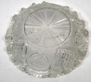 Boston Sandwich EAPG CROSSED PEACOCK EYE FEATHER Dish