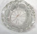 Boston Sandwich EAPG CROSSED PEACOCK EYE FEATHER Dish