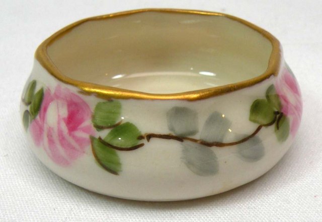 6 BELLEEK WILLETS Salts Salt Cellar Hand Painted O BOX