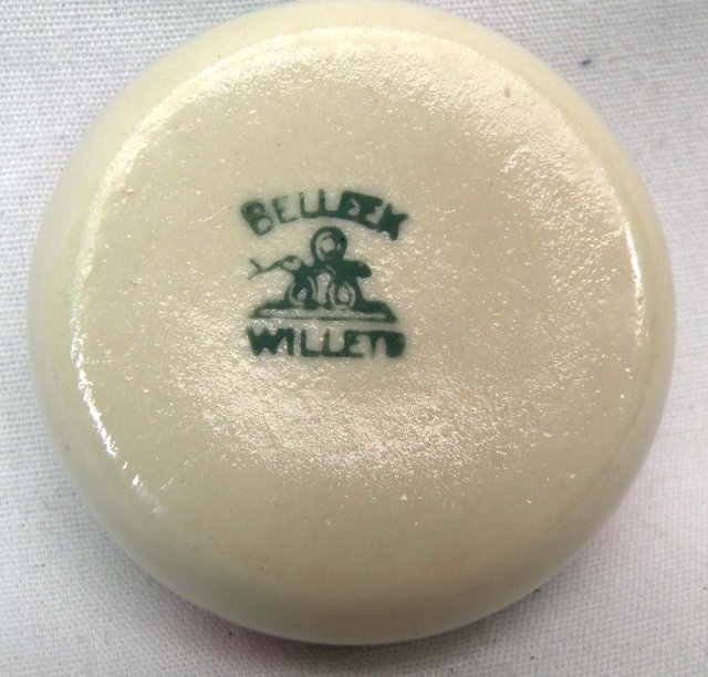 6 BELLEEK WILLETS Salts Salt Cellar Hand Painted O BOX