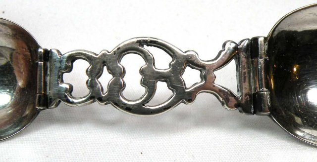 Antique Sterling Silver Folding Medicine Spoon w/ Case