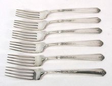 6 GORHAM Sterling Silver Forks PRINCESS PATRICIA