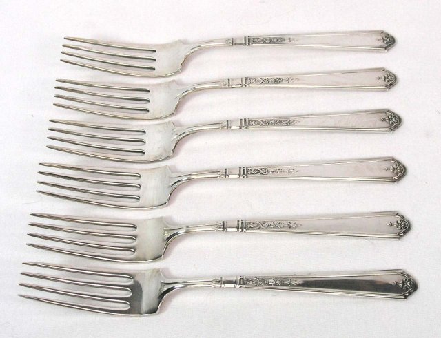 6 GORHAM Sterling Silver Forks PRINCESS PATRICIA