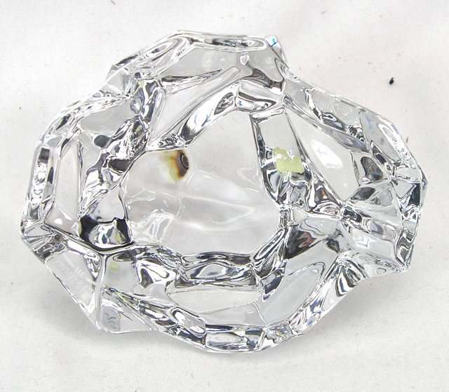 Signed VAL ST LAMBERT Stone Rock Paperweight w/ O BOX