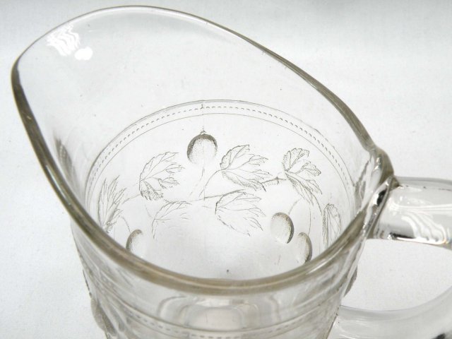 EAPG GOOSEBERRY Pattern Pitcher Creamer 1880's