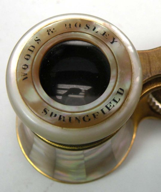 Old L H FORCE Mother of Pearl Opera Glasses w/ Case
