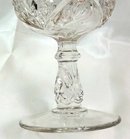 EAPG HEART WITH THUMBPRINT Goblet w/ Gold Trim