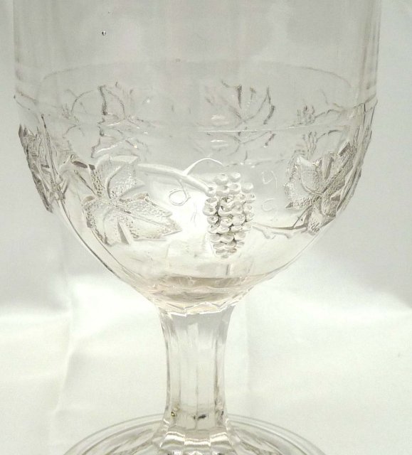 2 1869 EAPG EARLY GRAPE BAND Ashburton Grape Vine Goblet