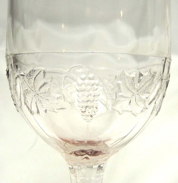 2 1869 EAPG EARLY GRAPE BAND Ashburton Grape Vine Goblet