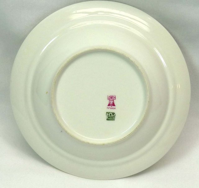 T & V LIMOGES Pattern 5856 Cov Butter Dish w/ Ice Tray