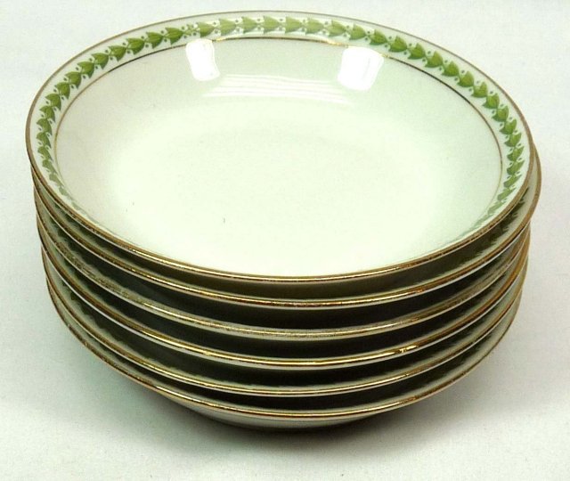 6 T & V LIMOGES Pattern 5856 Fruit / Dessert Bowls 5