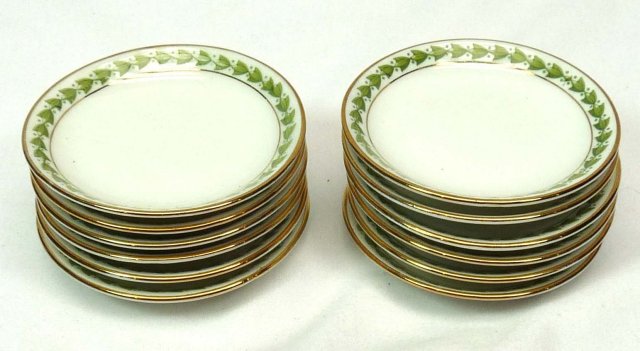 Set of 12 T & V LIMOGES Pattern 5856 Butter Pats