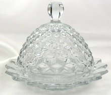 Fostoria AMERICAN Round Dome Covered Butter Dish