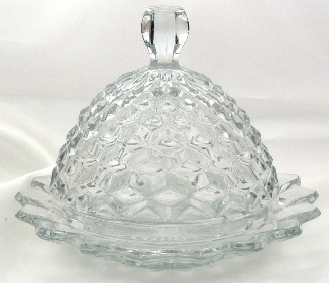 Fostoria AMERICAN Round Dome Covered Butter Dish