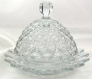 Fostoria AMERICAN Round Dome Covered Butter Dish