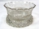 EAPG Berry Bowl STARRED BLOCK w/ Etching c. 1896