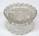 EAPG Berry Bowl STARRED BLOCK w/ Etching c. 1896