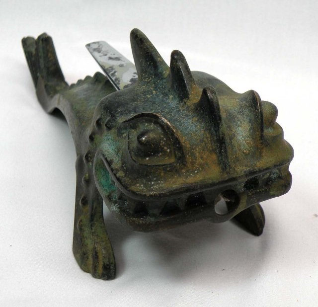 Old Bronze Butane DRAGON Cigarette Lighter made Germany