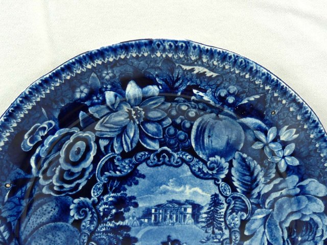 Dark Blue R. HALL'S Select Views PAINS HILL Plate Transferware