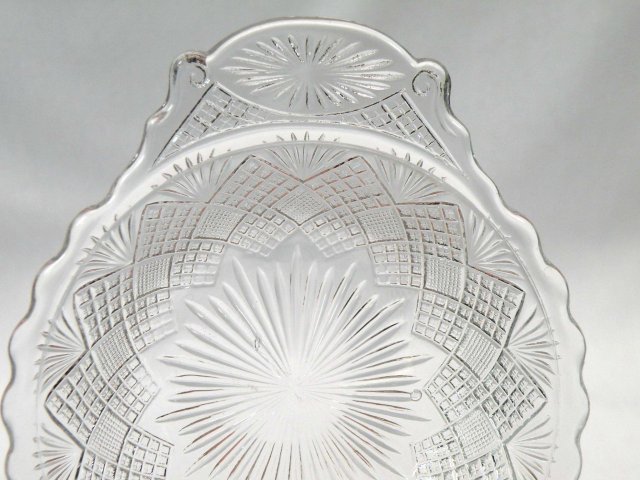 6 PORTLAND EAPG Handled Sauce Dish DIAMOND and SUNBURST
