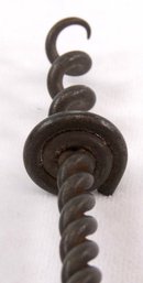 Antique CORKSCREW w/ Turned Wood Handle, Twisted Wire