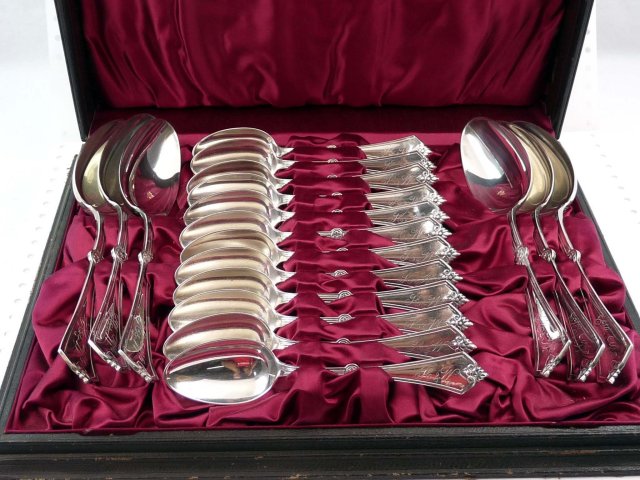 Gorham ROSETTE Sterling 1868 JOS BACHMAN NY Fitted Case
