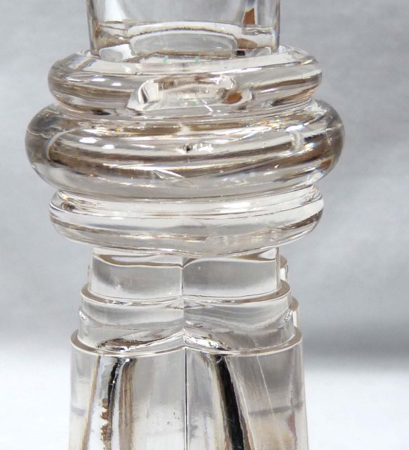 RARE Antique Pair BOSTON & SANDWICH Glass Candlesticks1