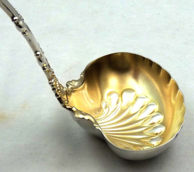 Whiting Sterling Silver IMPERIAL QUEEN Ladle Gold Wash