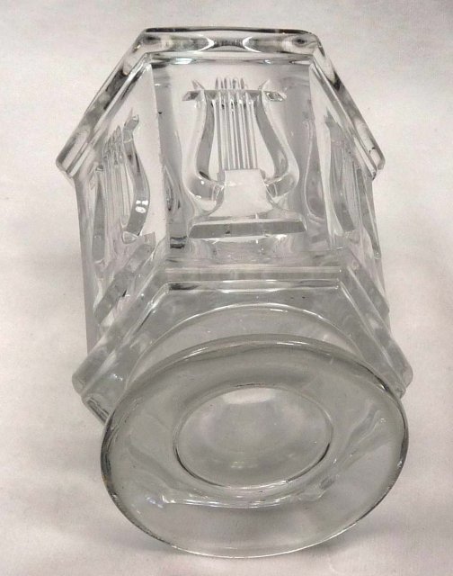 BOSTON & SANDWICH Glass Lyre Harp Spill Spooner FLINT