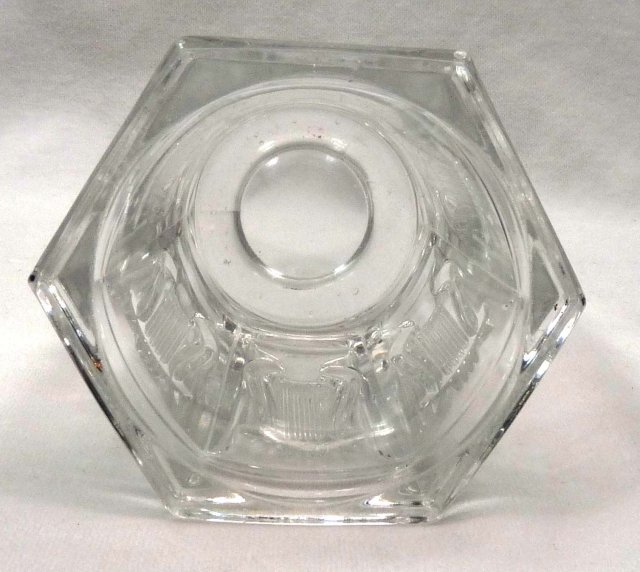 BOSTON & SANDWICH Glass Lyre Harp Spill Spooner FLINT
